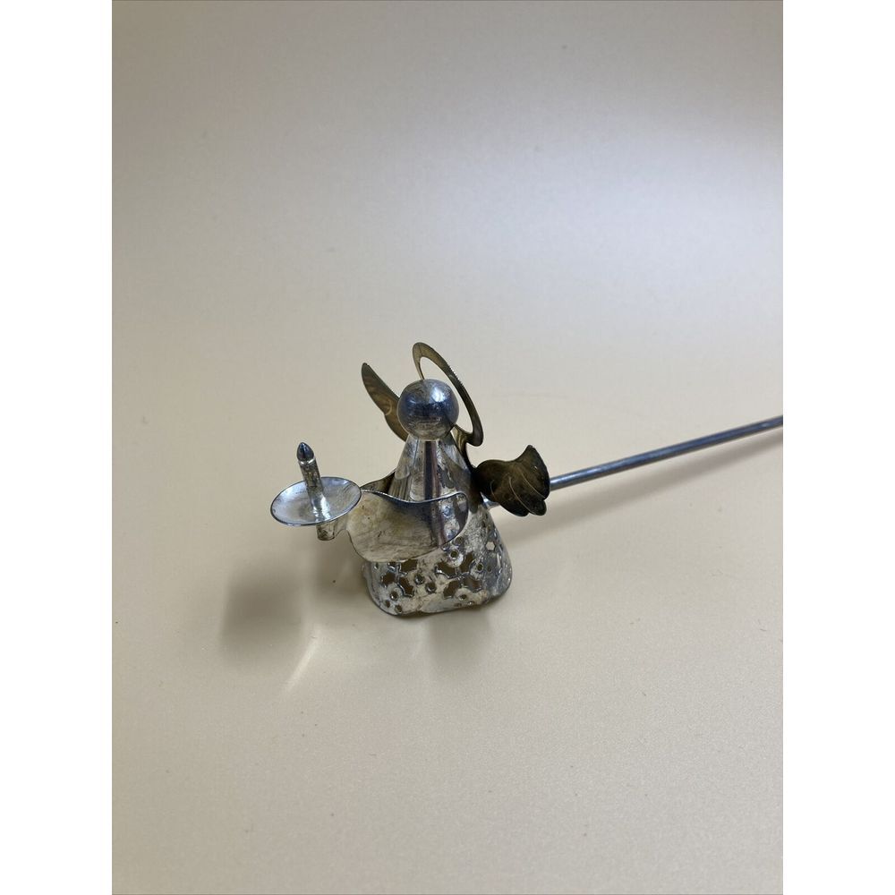 Vintage CANDLE SNUFFER Angel Royal Gallery 9" long‎ 1999 Silver Tone